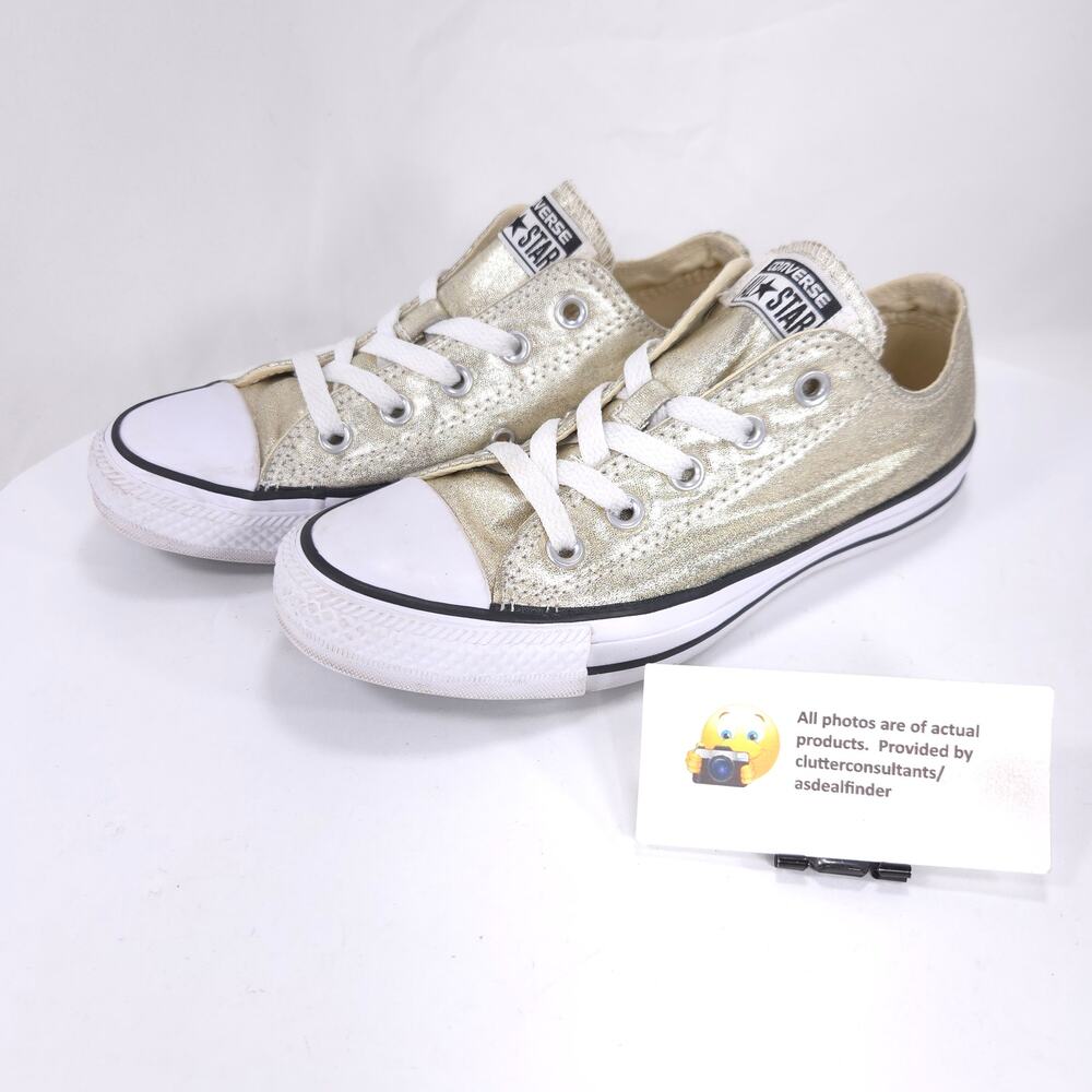Converse All Star Low Lace Up Sneaker Shoe Womens Size 6 Mens 4 153181F White